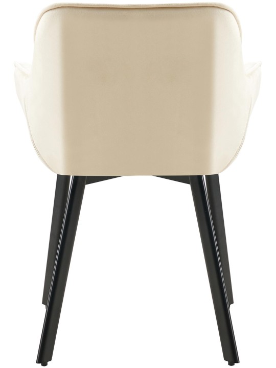 Lot de 2 chaises de salle à manger Antigo velours, crème