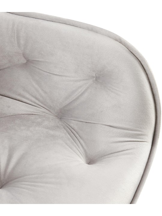 Lot de 2 chaises de salle à manger Antigo velours, gris