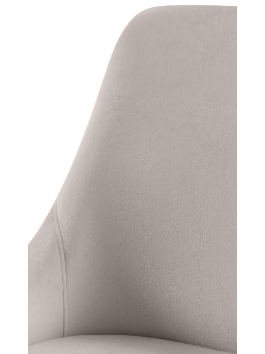 Lot de 2 chaises de salle à manger Elmira velours, gris