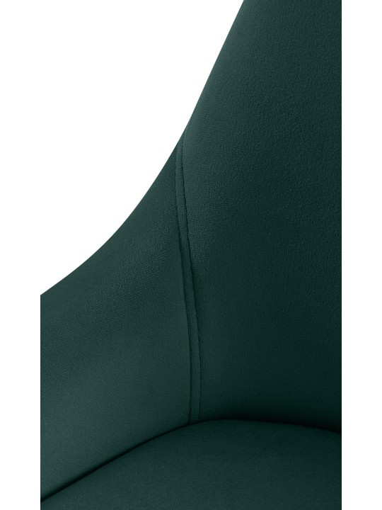 Lot de 2 chaises de salle à manger Elmira velours, vert