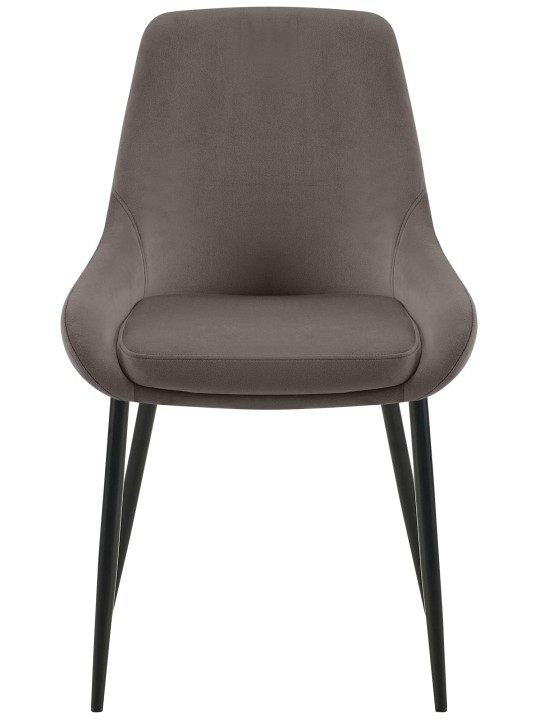 Lot de 2 chaises de salle à manger Elmira velours, anthracite