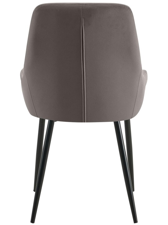 Lot de 2 chaises de salle à manger Elmira velours, anthracite