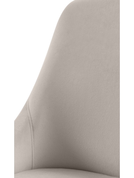 Lot de 2 chaises de salle à manger Elmira velours doré, gris