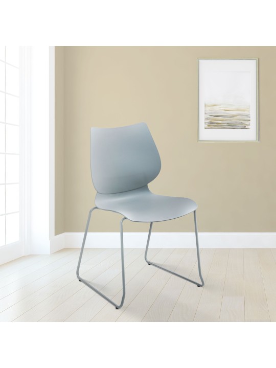 Lot de 2 chaises Houma, gris