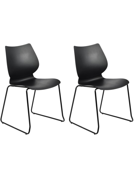 Lot de 2 chaises Houma, noir Lot de 2 chaises Houma, noir