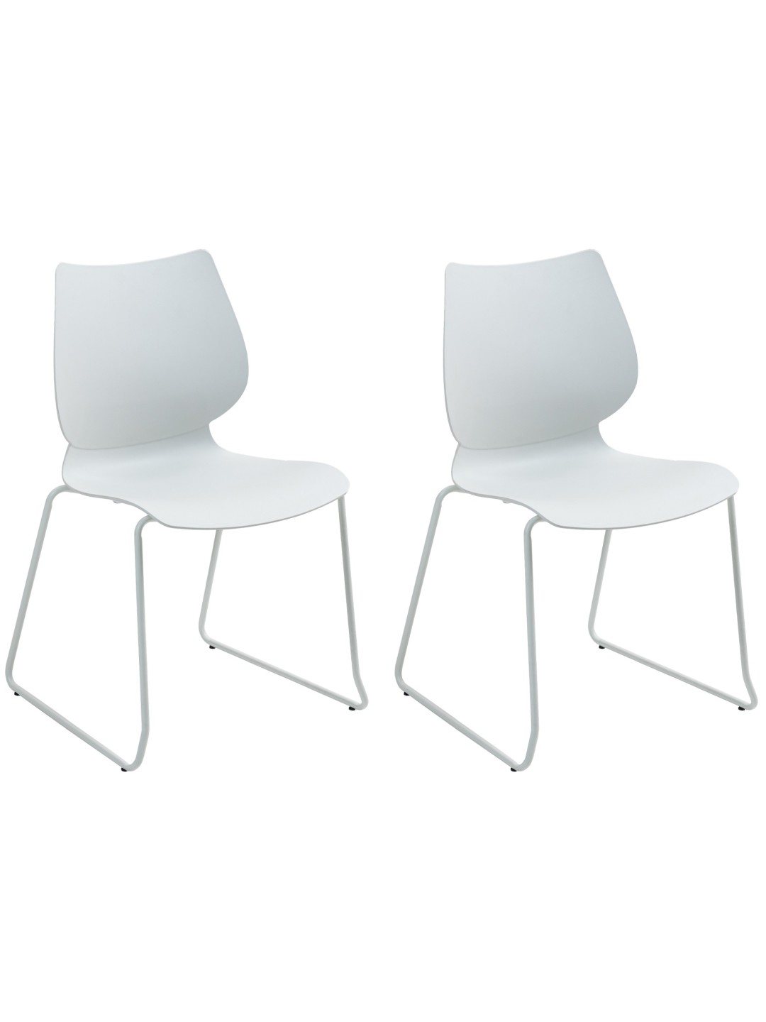 Lot de 2 chaises Houma, blanc