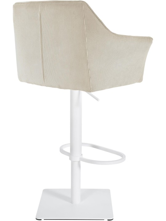 Tabouret de bar Damaso W Cord, crème