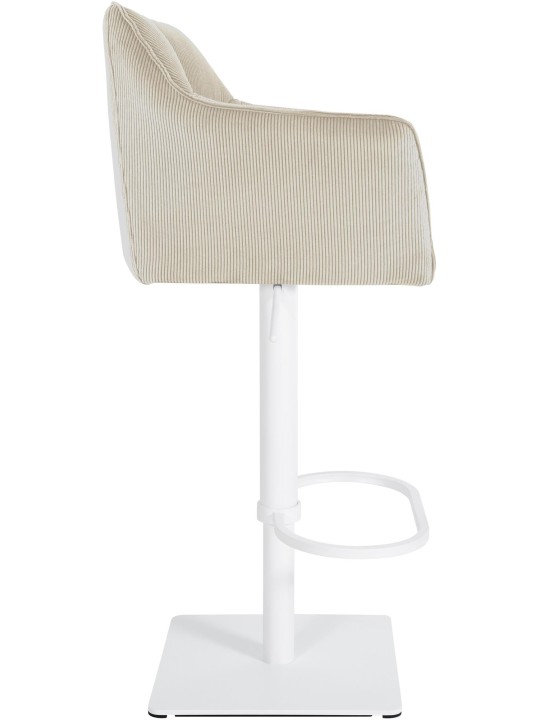 Tabouret de bar Damaso W Cord, crème