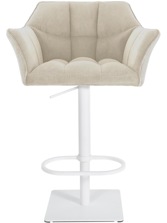 Tabouret de bar Damaso W Cord, crème