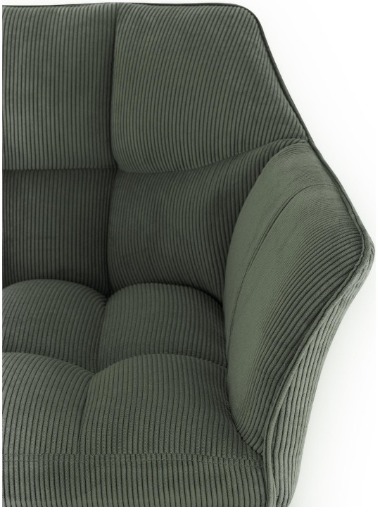 Tabouret de bar Damaso W Cord, vert