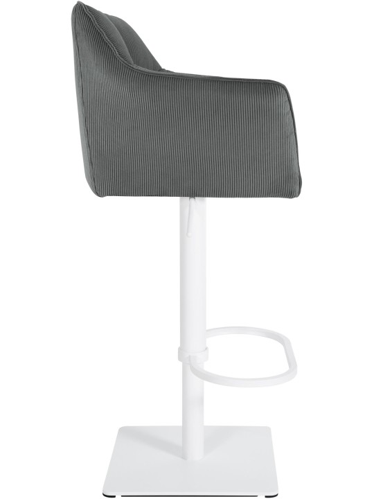 Tabouret de bar Damaso W Cord, gris