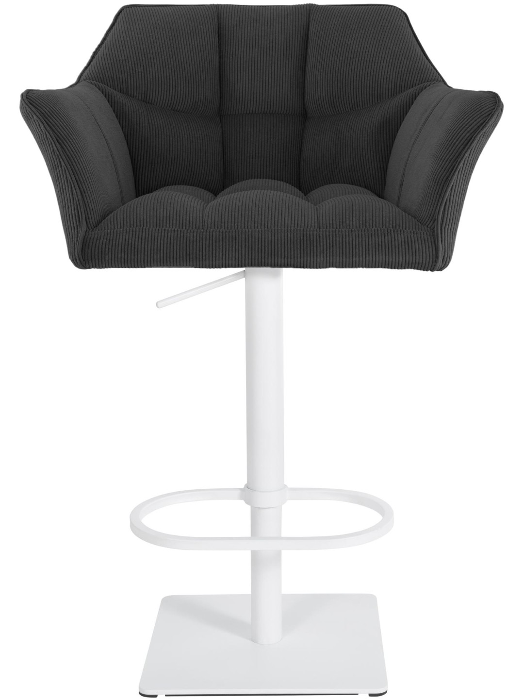 Tabouret de bar Damaso W Cord, gris foncé
