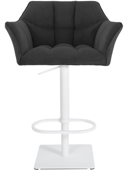 Tabouret de bar Damaso W Cord, gris foncé