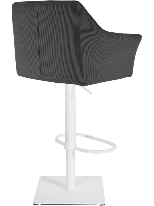 Tabouret de bar Damaso W Cord, gris foncé