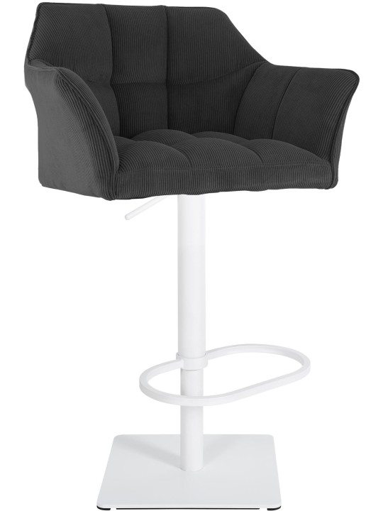 Tabouret de bar Damaso W Cord, gris foncé