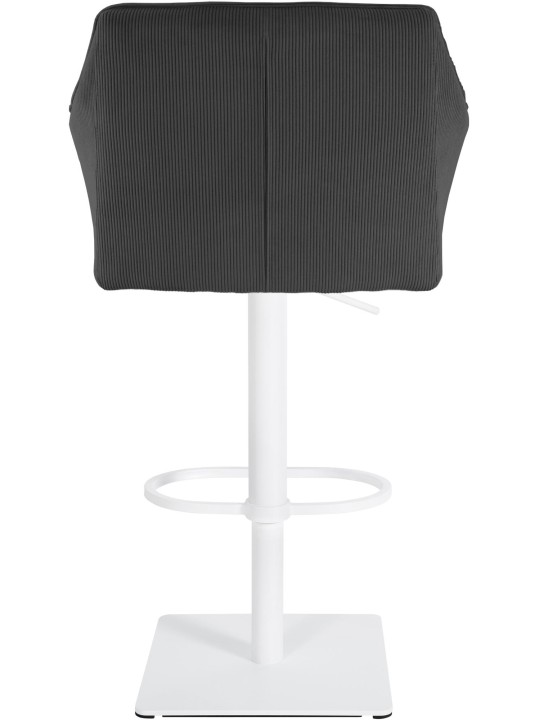 Tabouret de bar Damaso W Cord, gris foncé