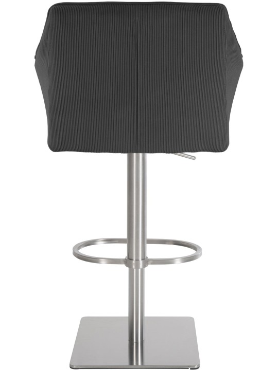 Tabouret de bar Damaso E Cord, gris foncé