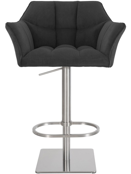 Tabouret de bar Damaso E Cord, gris foncé