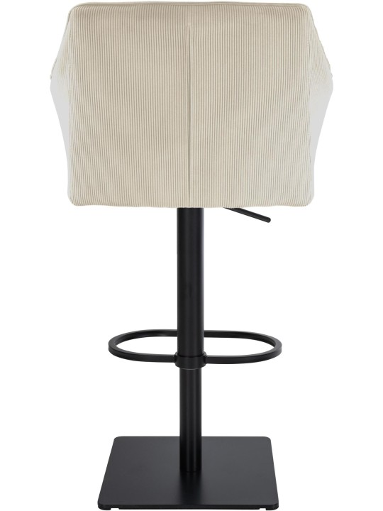 Tabouret de bar Damaso B Cord, crème