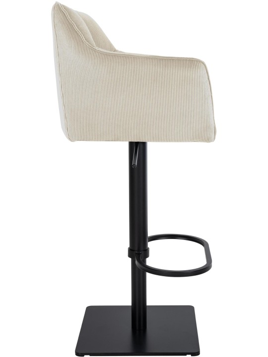 Tabouret de bar Damaso B Cord, crème