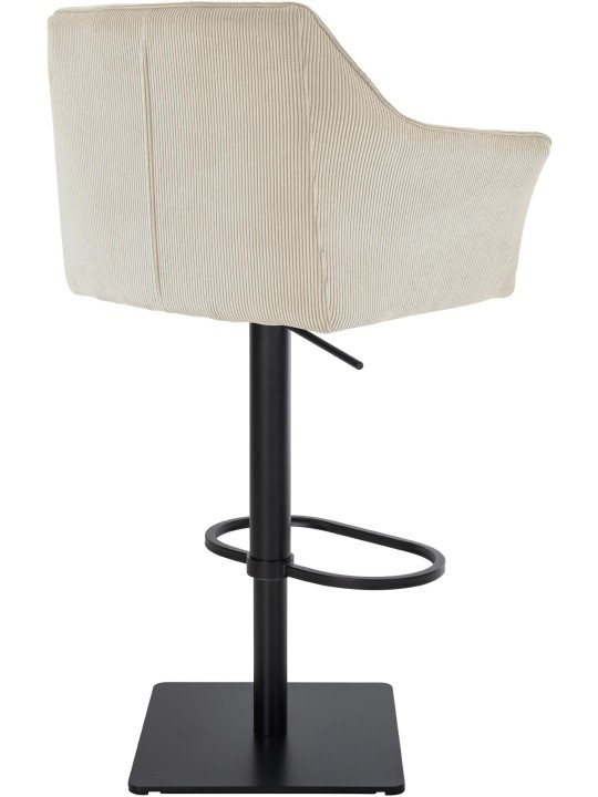Tabouret de bar Damaso B Cord, crème