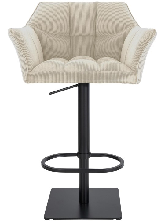Tabouret de bar Damaso B Cord, crème