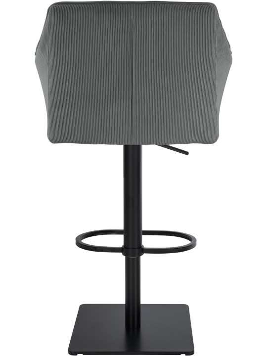 Tabouret de bar Damaso B Cord, gris