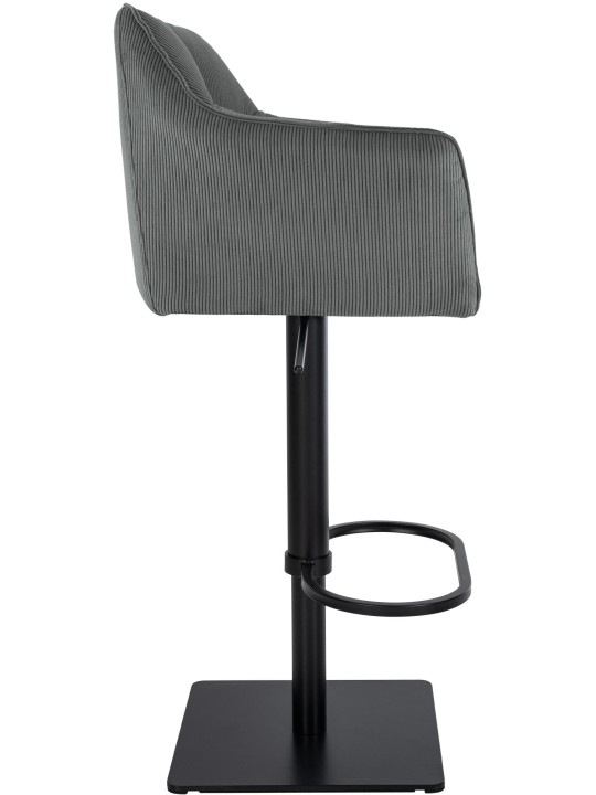 Tabouret de bar Damaso B Cord, gris