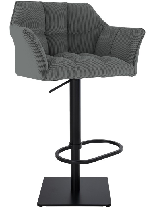 Tabouret de bar Damaso B Cord, gris