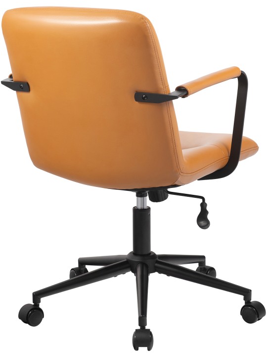 Chaise de bureau Hilda en cuir véritable, brun Chaise de bureau Hilda en cuir véritable, brun