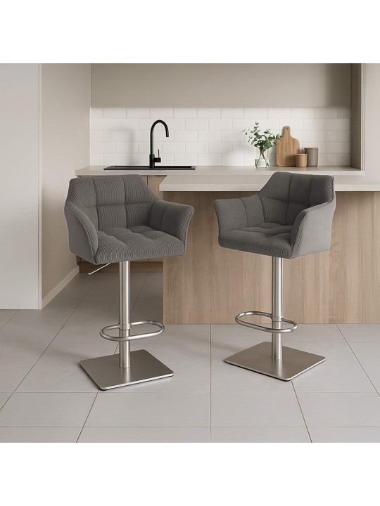 Tabouret de bar Damaso E Cord, taupe