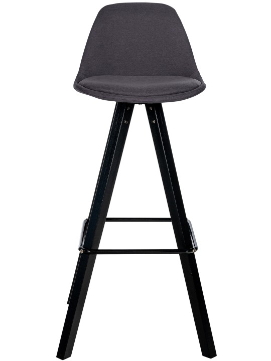 Lot de 2 Tabourets de Bar Corbin Tissu Carré, gris foncé Lot de 2 Tabourets de Bar Corbin Tissu Carré, gris foncé