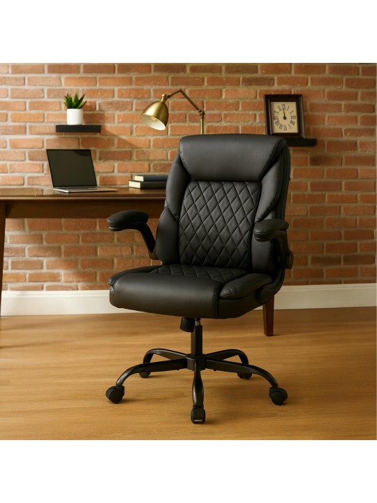 Chaise de bureau Medfield simili cuir, noir Chaise de bureau Medfield simili cuir, noir