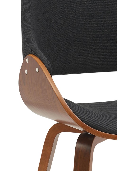 Lot de 2 chaises de salle à manger Vangale, noyer/noir