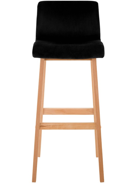 Tabouret de bar Hoover Velvet Natura, noir