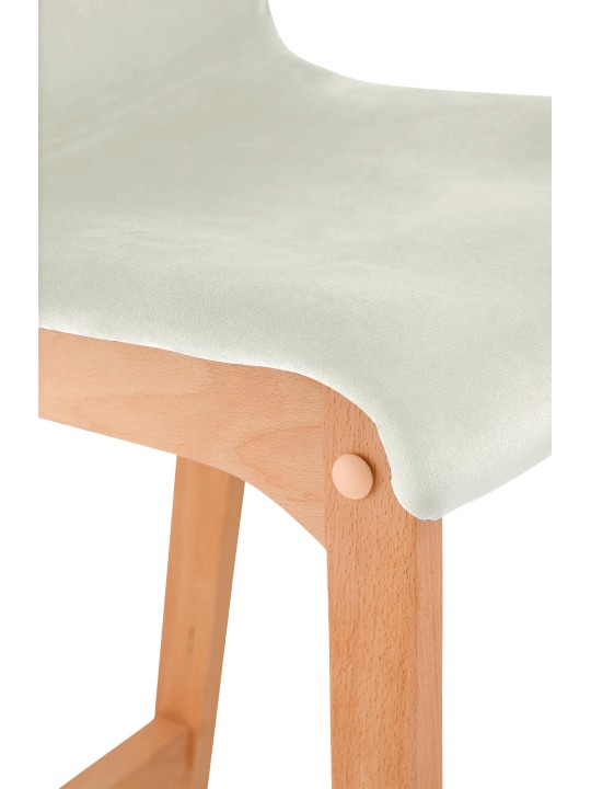 Tabouret de bar Hoover Velvet Natura, crème Tabouret de bar Hoover Velvet Natura, crème