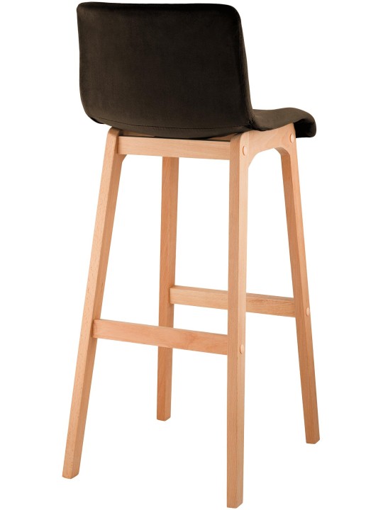 Tabouret de bar Hoover Velours Natura, brun