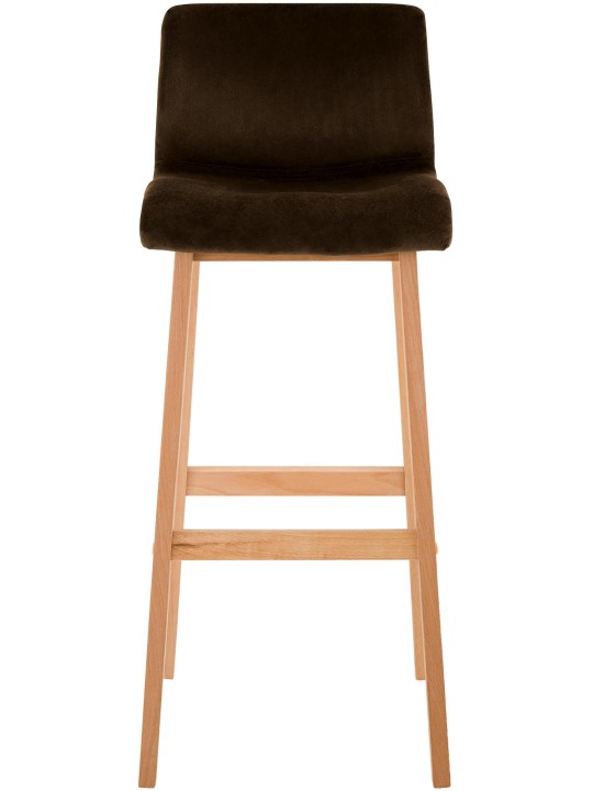 Tabouret de bar Hoover Velours Natura, brun
