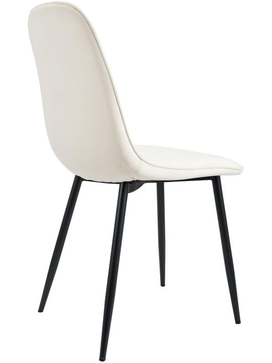 Lot de 2 chaises de salle à manger en velours Maryam, crème