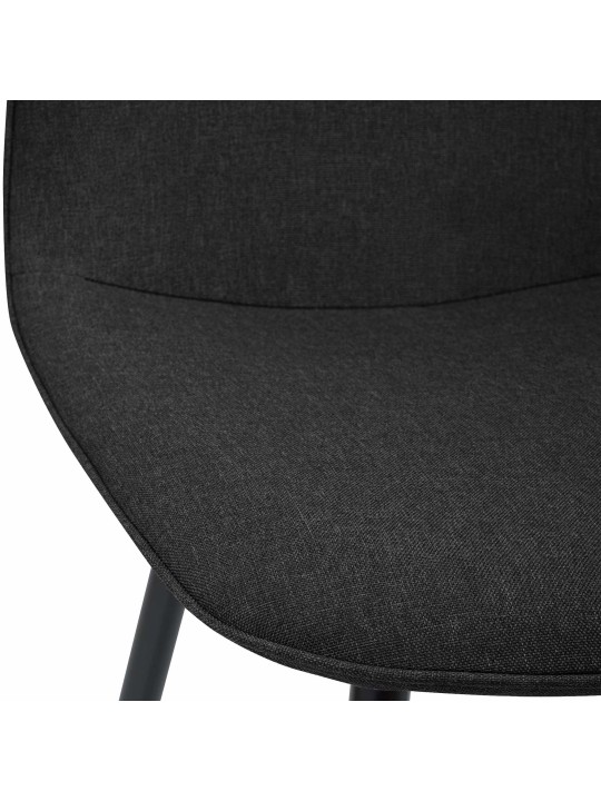 Lot de 2 chaises de salle à manger Maryam tissu, gris foncé Lot de 2 chaises de salle à manger Maryam tissu, gris foncé