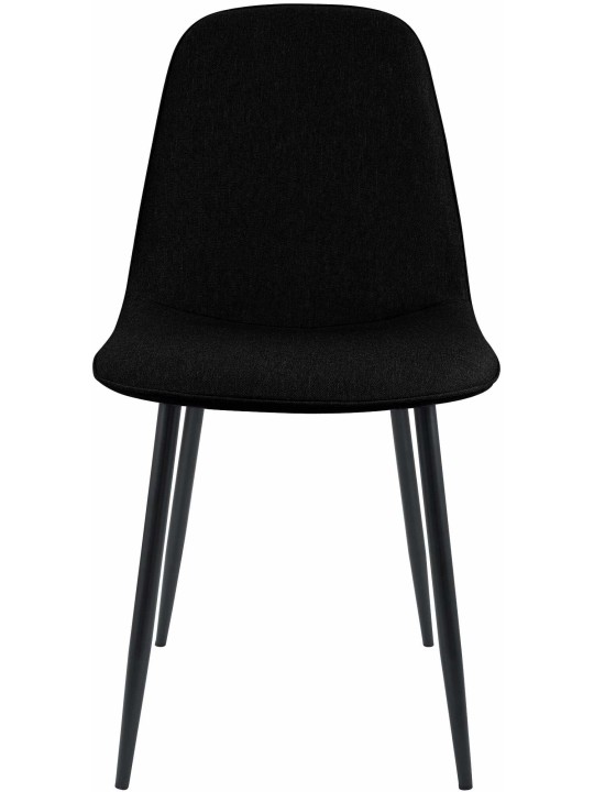 Lot de 2 chaises de salle à manger Maryam tissu, noir Lot de 2 chaises de salle à manger Maryam tissu, noir