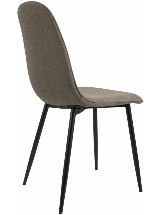 Lot de 2 chaises de salle à manger Maryam tissu, taupe Lot de 2 chaises de salle à manger Maryam tissu, taupe