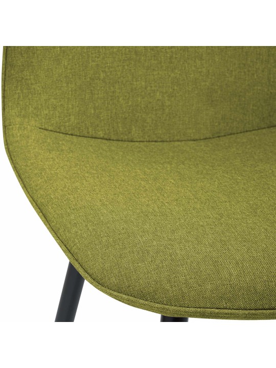 Lot de 2 chaises de salle à manger Maryam tissu, vert Lot de 2 chaises de salle à manger Maryam tissu, vert