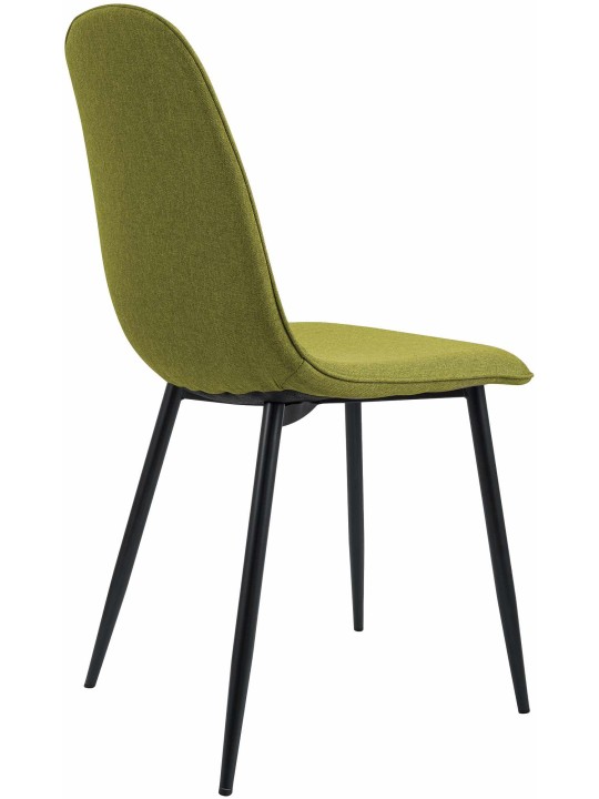 Lot de 2 chaises de salle à manger Maryam tissu, vert Lot de 2 chaises de salle à manger Maryam tissu, vert