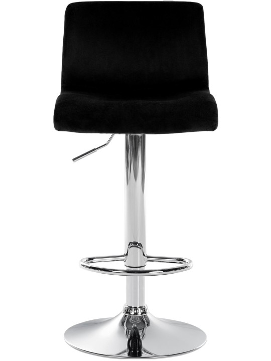 Tabouret de bar Hoover velours C, noir