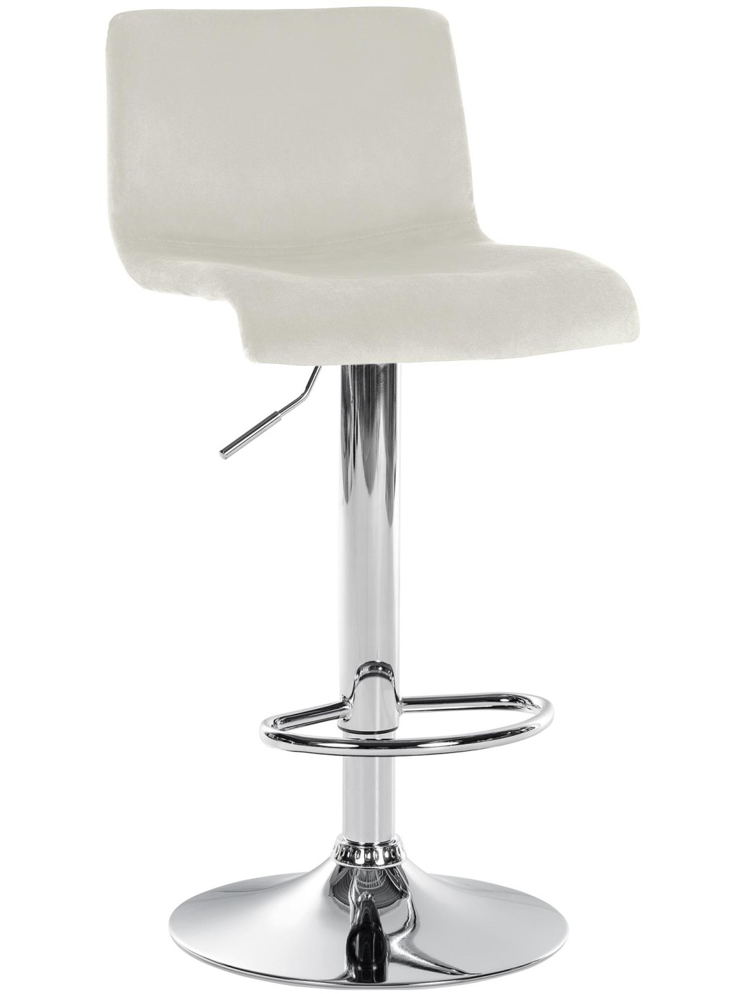 Tabouret de bar Hoover velours C, crème