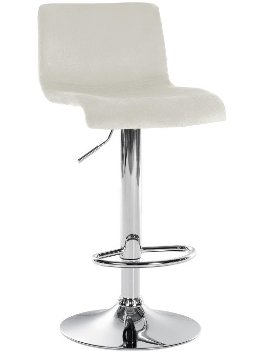 Tabouret de bar Hoover velours C, crème