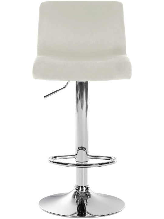 Tabouret de bar Hoover velours C, crème