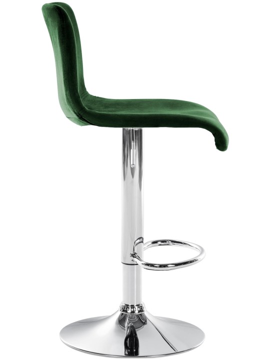 Tabouret de bar Hoover velours C, vert