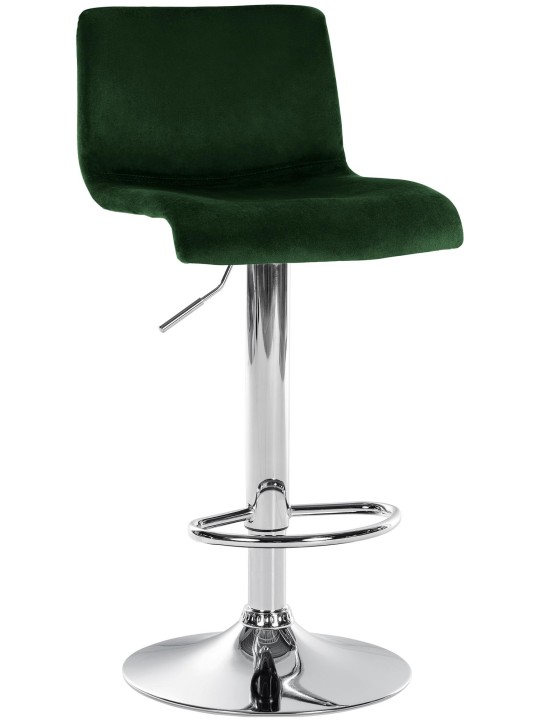 Tabouret de bar Hoover velours C, vert